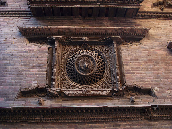 One of Bhaktapur's endless exquisitely-carved wooden windows