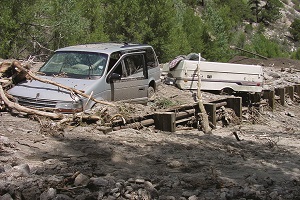 Debris flow in Chaffee County, Colorado