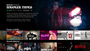 Netflix user interface
