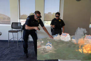 Two Mines police officers test augmented reality technology