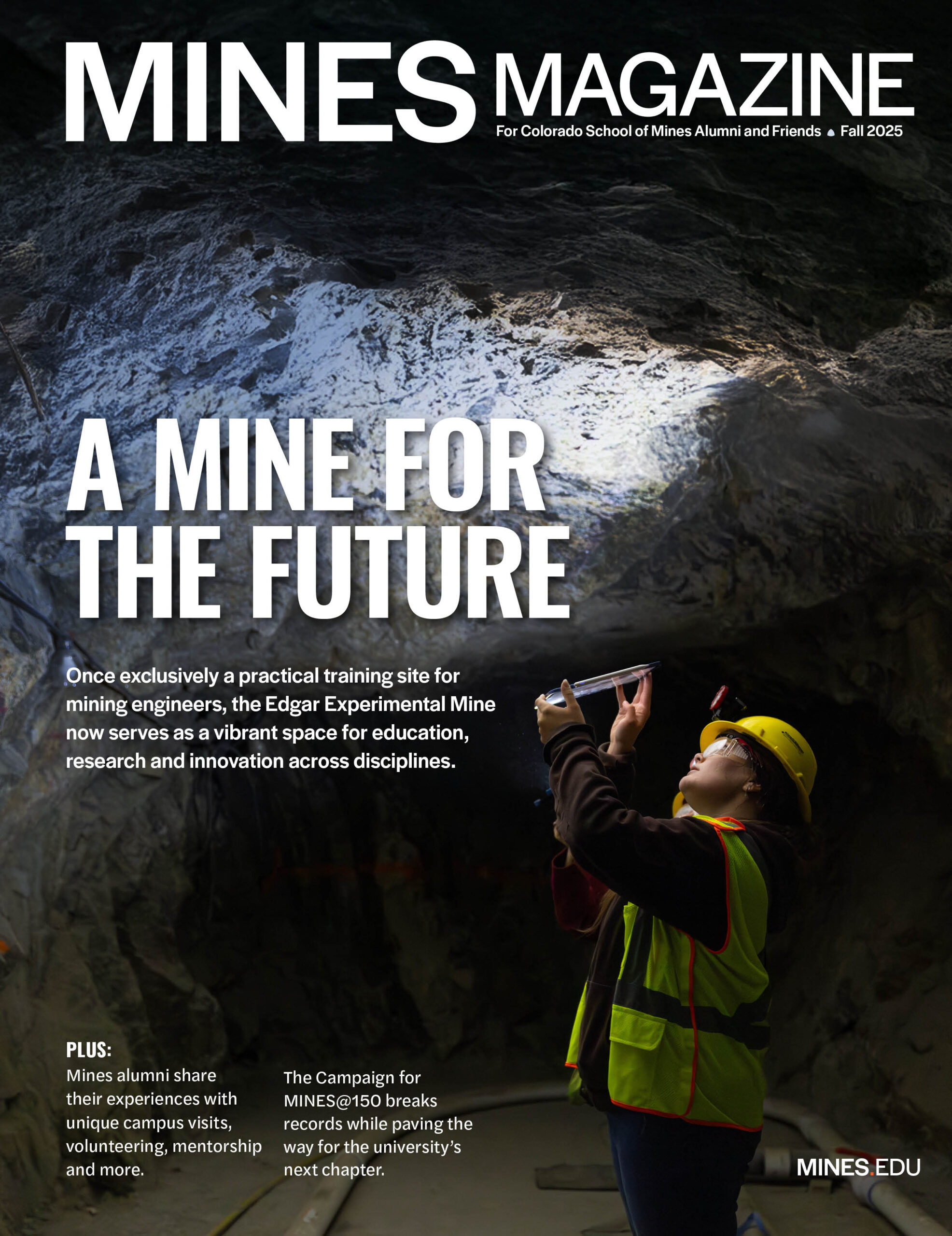 Current Issue: Winter 2024 Mines Magazine fall 2025 cover